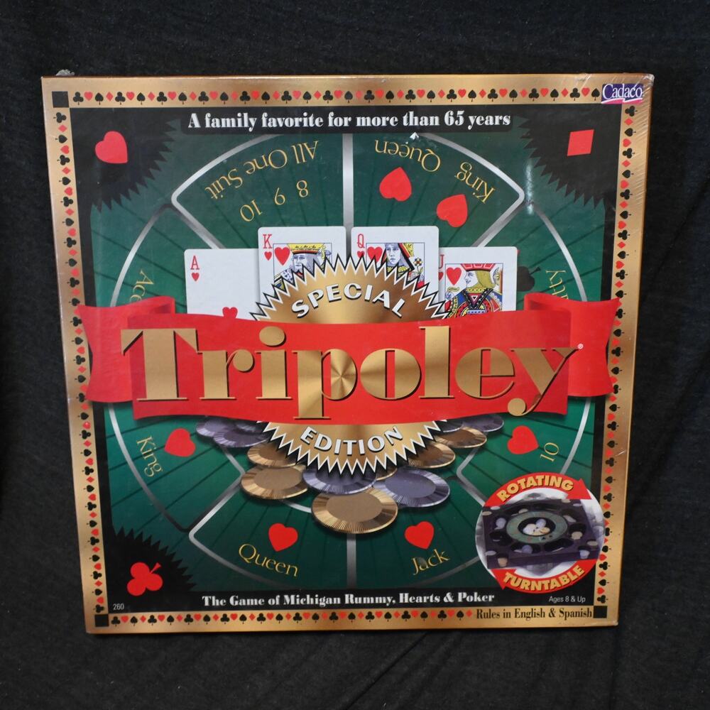 NEW VINTAGE Cadaco Tripoley Special Edition 2000 Turntable Board Game Sealed